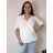 Blúzka elegantná 3/4 dlhý rukáv dámska nadrozmer LUISA (54/56/58 ONE SIZE) TALIANSKA MÓDA IM426029