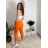 Kalhoty strečové dlouhé dámské PANTALONE (S/M/L ONE SIZE) IMPOZ25LV-6318/DUR sv. žlutá S/M/L