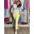 Kalhoty strečové dlouhé dámské PANTALONE (S/M/L ONE SIZE) IMPOZ25LV-6318/DUR sv. žlutá S/M/L