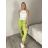 Kalhoty strečové dlouhé dámské (S/M/L ONE SIZE) ITALSKÁ MÓDA IMPLI248115/DUR světle zelená S/M/L