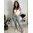 Kalhoty strečové dlouhé dámské (S/M/L ONE SIZE) ITALSKÁ MÓDA IMPLI248115/DUR světle zelená S/M/L