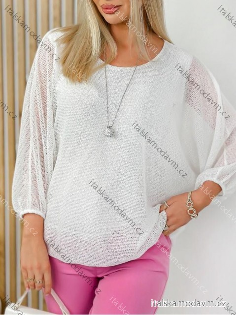 Blúzka dlhý rukáv dámska (S/M/L ONE SIZE) TALIANSKA MÓDA IMD26039