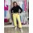 Nohavice outdoorové s opaskom dámske LOLA (S/M/L ONE SIZE) TALIANSKA MÓDA IM426056/DUR S/M/L žlutá