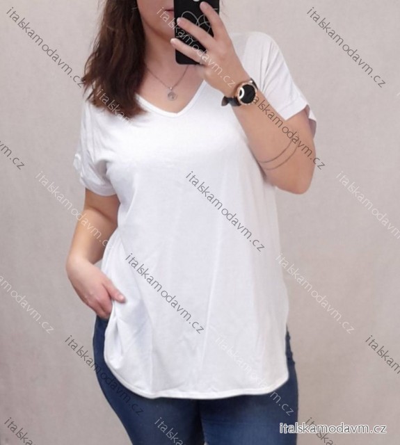 Tričko oversize krátky rukáv dámska (XL/2XL ONE SIZE) TALIANSKA MÓDA IMC22187