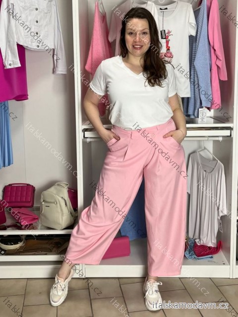 Kalhoty dlouhé elegantní dámské JITKA (S/M/L ONE SIZE) ITALSKÁ MÓDA IM426070