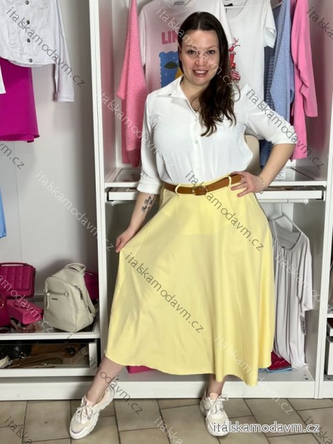 Sukňa dlhá s opaskom dámska GITA (S/M/L ONE SIZE) TALIANSKA MÓDA IMD26032/DU