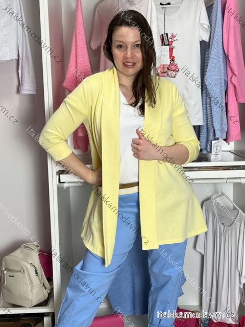 Cardigan 3/4 dlouhý rukáv dámský JANET (S/M/L ONE SIZE) ITALSKÁ MÓDA IMD26041
