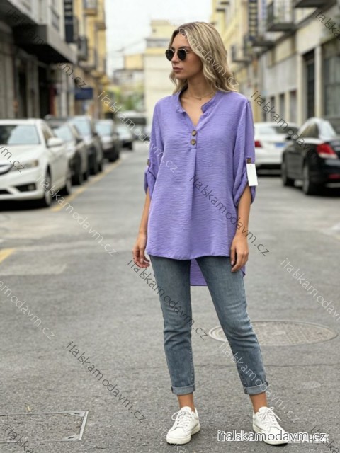 Tunika 3/4 dlouhý rukáv dámská nadrozměr (46/48/50 ONE SIZE) ITALSKÁ MÓDA IM426105