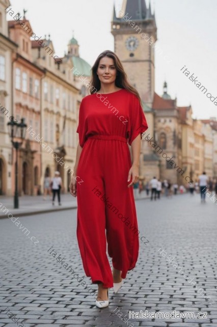 Overal letný krátky rukáv dámsky (S/M/L ONE SIZE) TALIANSKA MÓDA IMD26047