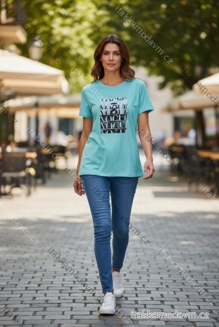 Tričko krátky rukáv dámske (S/M/L ONE SIZE) TALIANSKA MÓDA IMD26052