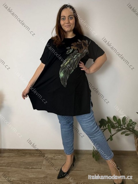 Tunika krátký rukáv dámská nadrozměr (54/56/58 ONE SIZE) TURECKÁ MÓDA TM9261112
