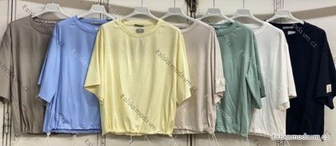 Tričko sťahovací krátky rukáv dámske nadrozmer (44/46/48 ONE SIZE) TALIANSKA MÓDA IMC26062