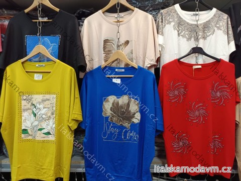 Tunika krátky rukáv dámska nadrozmer (42/44/46 ONE SIZE) TURECKÁ MÓDA TM926003