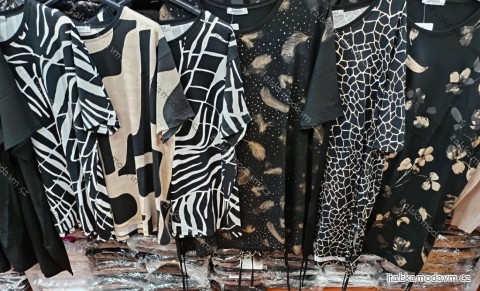 Šaty letné krátky rukáv dámske nadrozmer (42/44/46 ONE SIZE) TURECKÁ MÓDA TM926005