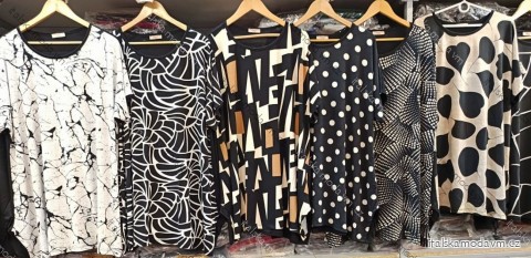 Šaty letné krátky rukáv dámske nadrozmer (42/44/46 ONE SIZE) TURECKÁ MÓDA TM926006