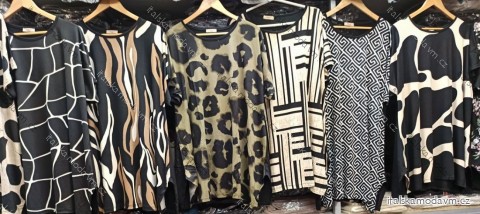 Šaty letní krátký rukáv dámské nadrozměr (42/44/46 ONE SIZE) TURECKÁ MÓDA TM926007