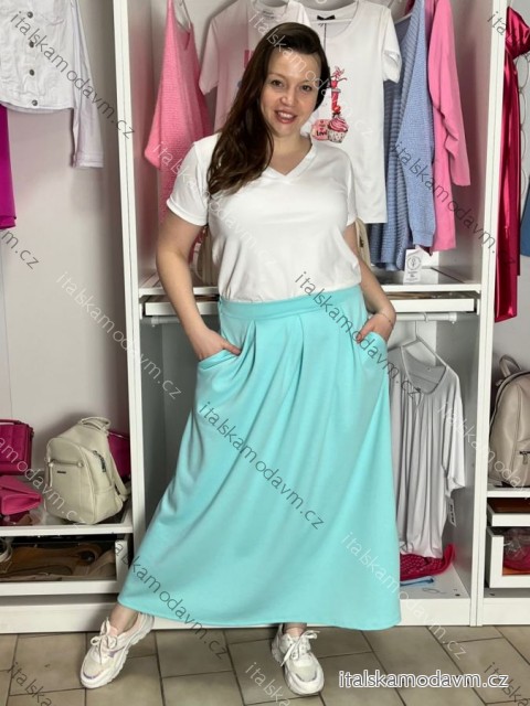 Sukňa dlhá dámska MAJA (S/M/L ONE SIZE) TALIANSKA MÓDA IMD26034/DU S/M/L svetlo modrá