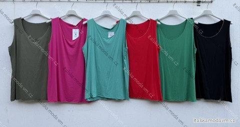 Tričko letné bez rukávu dámske (S/M/L ONE SIZE) TALIANSKA MÓDA IMD26049