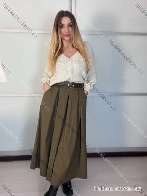 Sukňa dlhá s opaskom dámska MARIA (S/M/L ONE SIZE) TALIANSKA MÓDA IMPLU26G339201/DUR