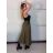 Sukňa dlhá s opaskom dámska MARIA (S/M/L ONE SIZE) TALIANSKA MÓDA IMPLU26G339201/DUR S/M/L zelená khaki