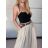 Sukňa dlhá s opaskom dámska MARIA (S/M/L ONE SIZE) TALIANSKA MÓDA IMPLU26G03392/DUR S/M/L béžová