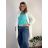 Kabátek slabý s kapsami na knoflíky dlouhý rukáv dámský nadrozměr (44/46/48 ONE SIZE) ITALSKÁ MÓDA IM426011