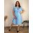 Šaty košilové krátký rukáv dámské (S/M/L/XL ONE SIZE) ITALSKÁ MÓDA IM423KLASA