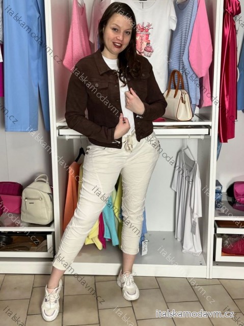 Bunda riflová krátka dámska (S-2XL) VIVID PMW26J2129/DUR XL hnedá