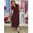 Šaty dlouhé letní krátký rukáv dámské (S/M/L ONE SIZE) ITALSKÁ MÓDA IM425MARIA-M/DU starorůžová S/M/L