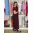 Šaty dlouhé letní krátký rukáv dámské (S/M/L ONE SIZE) ITALSKÁ MÓDA IM425MARIA-M/DU starorůžová S/M/L