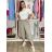 Nohavice aladinky harémky dlhé dámske (M/L ONE SIZE) TALIANSKA MÓDA IMD22212/DR M/L tmavě béžová