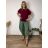 Kalhoty letní dámské LORA (S/M/L ONE SIZE) ITALSKÁ MÓDA IM42610111/DU S/M/L zelená khaki