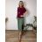 Kalhoty letní dámské LORA (S/M/L ONE SIZE) ITALSKÁ MÓDA IM42610111/DU S/M/L zelená khaki