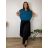 Tunika/halenka krátký rukáv dámská nadrozměr (2XL/3XL/4XL ONE SIZE) ITALSKÁ MÓDA IMD231458/DUR mintová 2XL/3XL