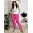 Nohavice elegantné dámske (S/M/L ONE SIZE) TALIANSKA MÓDA IM426030/DUR sv. růžová S/M/L