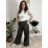 Nohavice elegantné s opaskom dámske BEATA (S/M/L ONE SIZE) TALIANSKA MÓDA IM425718