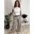Nohavice elegantné s opaskom dámske BEATA (S/M/L ONE SIZE) TALIANSKA MÓDA IM425718
