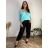 Kalhoty oversize dlouhé letní dámské nadrozměr KAROL (42/44/46 ONE SIZE) ITALSKÁ MÓDA IM42600012/DU 42/44/46 Černá
