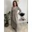 Šaty voľnočasové dlouhý rukáv dámske VIVA (S/M/L ONE SIZE) TALIANSKA MÓDA IMSM2511125