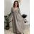 Šaty voľnočasové dlouhý rukáv dámske VIVA (S/M/L ONE SIZE) TALIANSKA MÓDA IMSM2511125