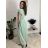 Šaty letní šifonové krátky rukáv dámske AMANDA (S/M/L ONE SIZE) TALIANSKA MóDA IM42600014/DUR Smaragdová S/M/L