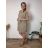 Šaty letní puntík krátký rukáv s kabelkou dámské nadrozměr (48/50/52ONE SIZE) ITALSKÁ MÓDA IMC26139