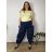 Nohavice dlhé letné dámske nadrozměr INES (42/44/46 ONE SIZE) TALIANSKA MÓDA IMSM260002