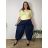 Nohavice dlhé letné dámske nadrozměr INES (42/44/46 ONE SIZE) TALIANSKA MÓDA IMSM260002