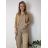 Sako tenké jarní dlouhý rukáv dámské (S/M/L ONE SIZE) ITALSKÁ MÓDA IMD24025/DUR tm. hnědá S/M/L