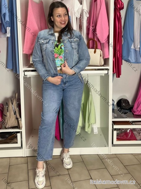 Bunda riflová dámska (M-3XL) RE-DRESS MA26C1133-1/DUR L modrá džínsová světlá