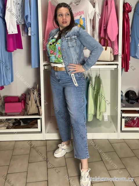 Bunda riflová dámska (M-3XL) RE-DRESS MA26C1133-1/DUR XL modrá džínsová světlá