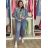 Bunda riflová dámska (M-3XL) RE-DRESS MA26C1133-1/DUR 5XL modrá džínsová světlá
