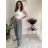 Kalhoty volnočasové s páskem dámské INNA (S/M/L ONE SIZE) ITALSKÁ MÓDA IMSM261124