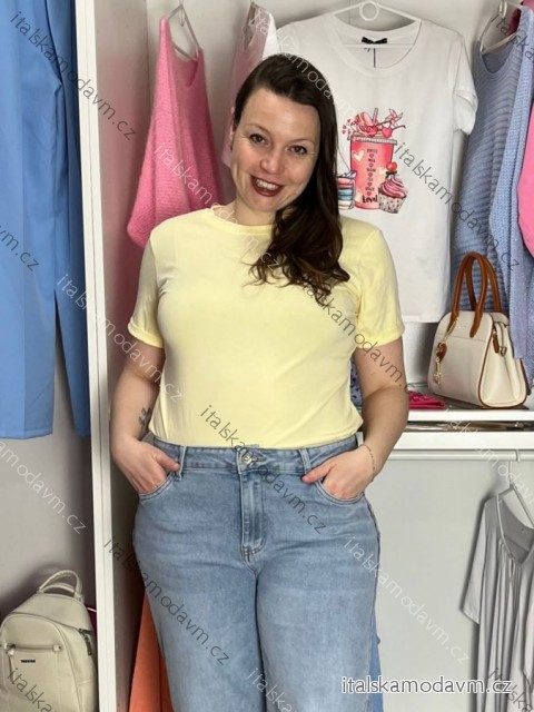 Tričko krátky rukáv dámske NELA (S/M/L ONE SIZE) TALIANSKA MÓDA IMD26037/DUR
